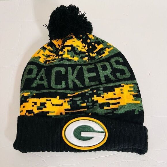 Green Bay Packers Knit Beanie Hat   One Size - Picture 1 of 3